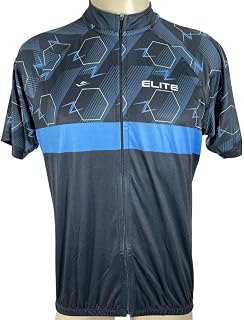 Camisa Elite Ciclista Forro Masculina Tam G Preto/Celeste