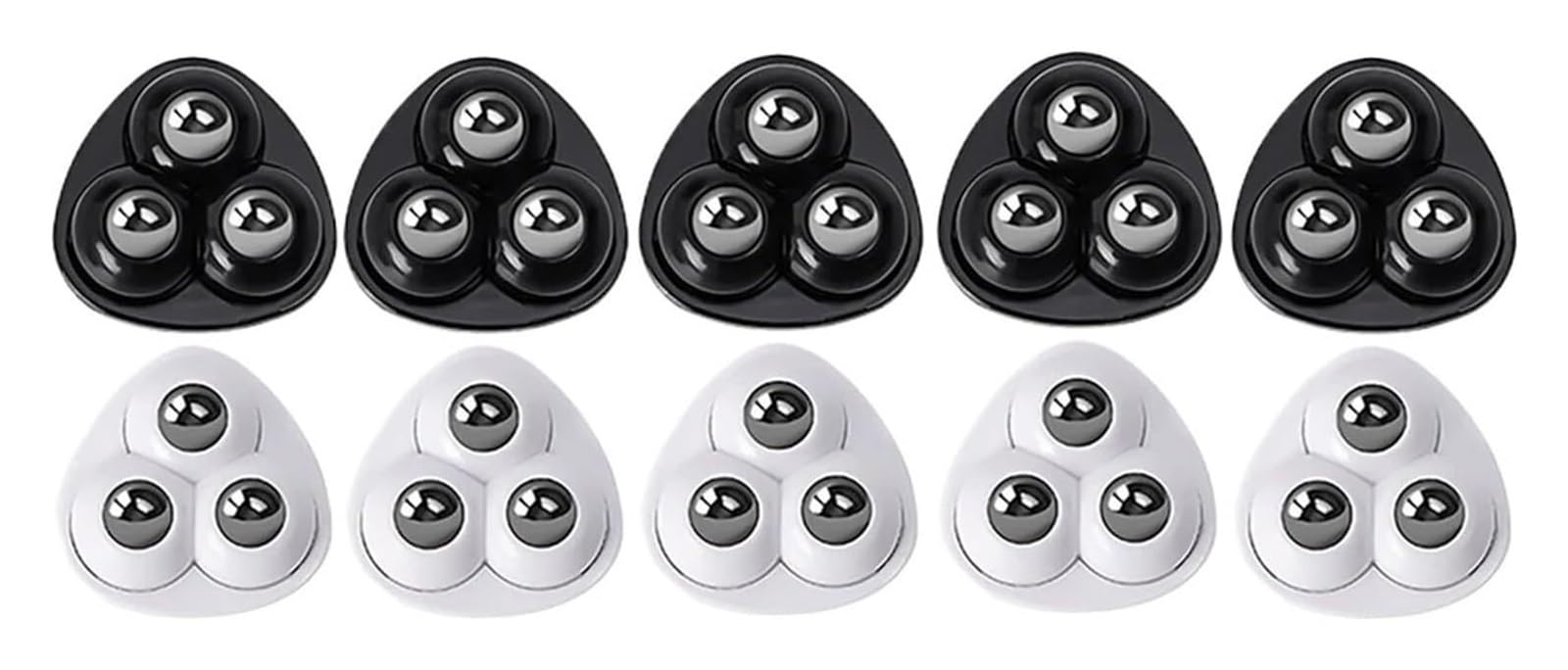 Mini ruedas autoadhesivas de acero inoxidable 360° para evitar cargar cajas pesadas 8