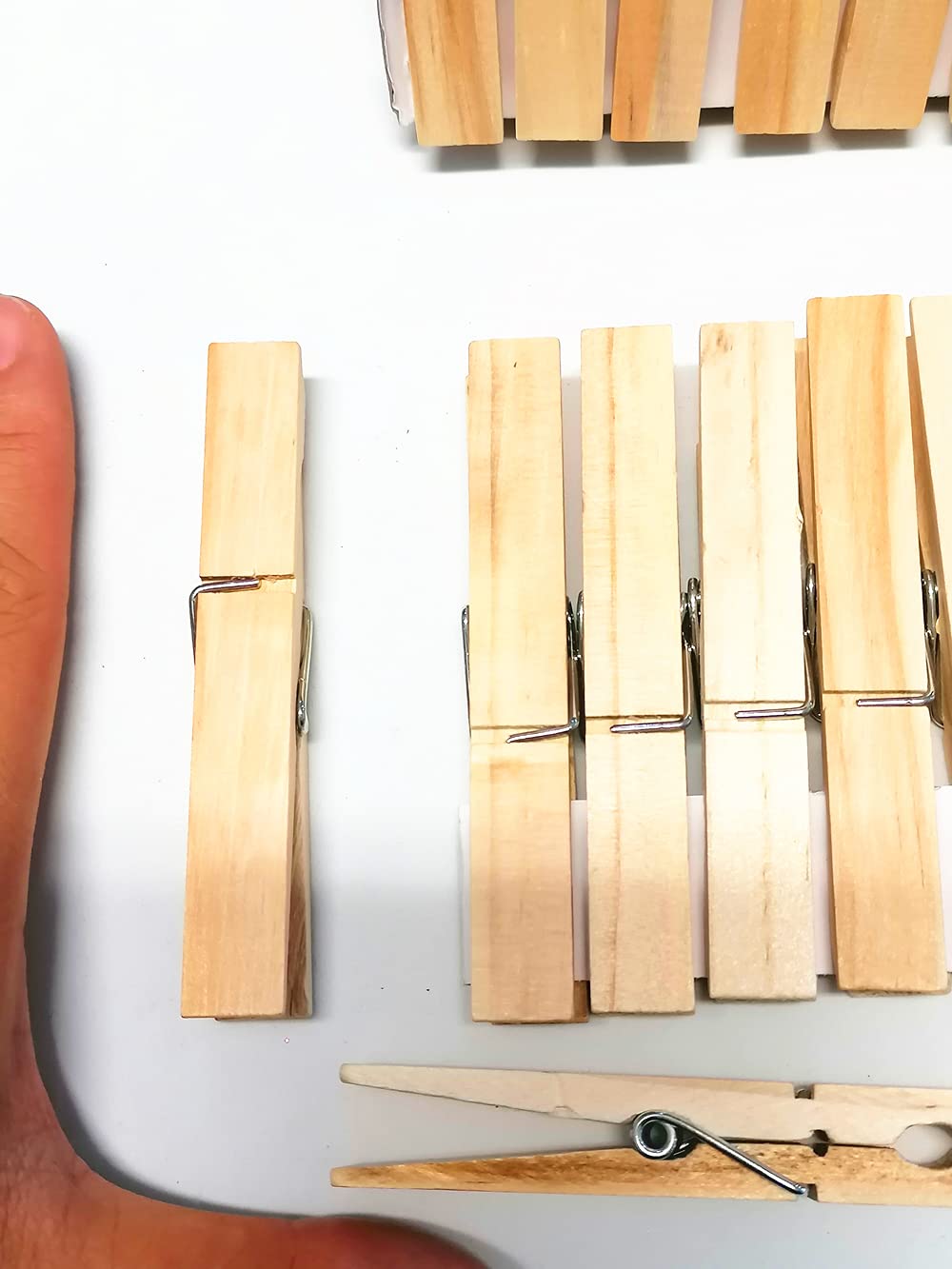 80 Pinze Da Bucato In Legno Colorate - Per Bucato, Bricolage, Artigianato