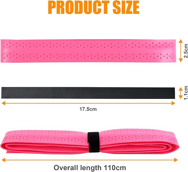 flintronic Cintas de Agarre de Raqueta, Overgrips Padel, 6/15 PCS Grips Padel Perforados para Raqueta de Tenis,para Bádminton,Antideslizante y de Secado Rápido,Cinta de Agarre para Mango Multicolor - 2