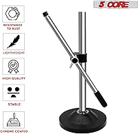 Vista 3 de 5 Core Soporte de micrófono ajustable escritorio Boom Soportes de micrófono Base redonda Pedestal portátil para Microfono w Universal Mike Holder