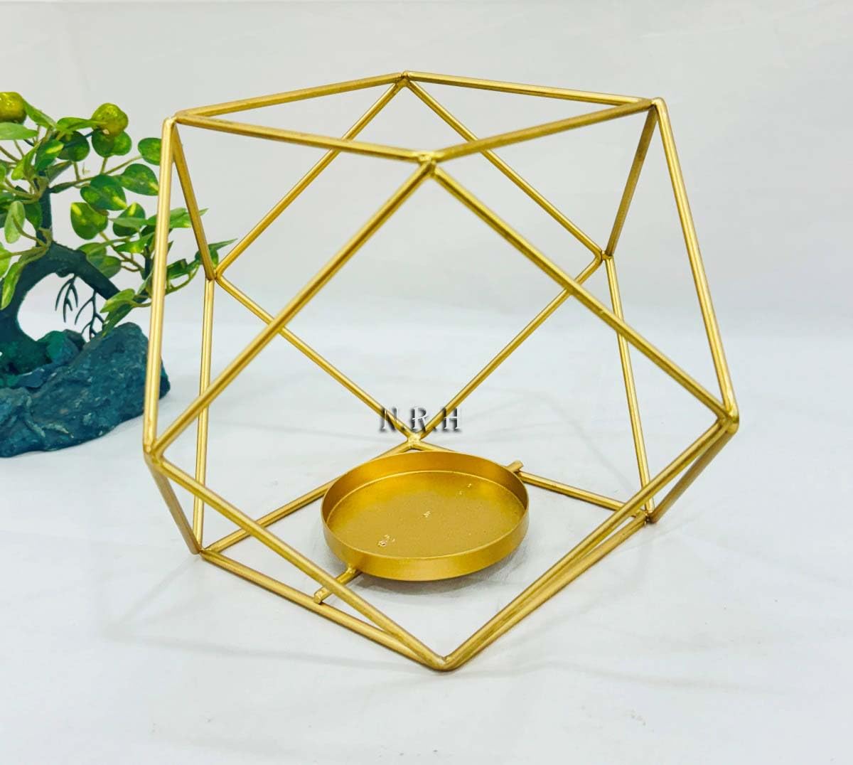 Portavelas de diamante hecho a mano con diseño geométrico para bodas, fiestas, chimenea, decoración de mesa