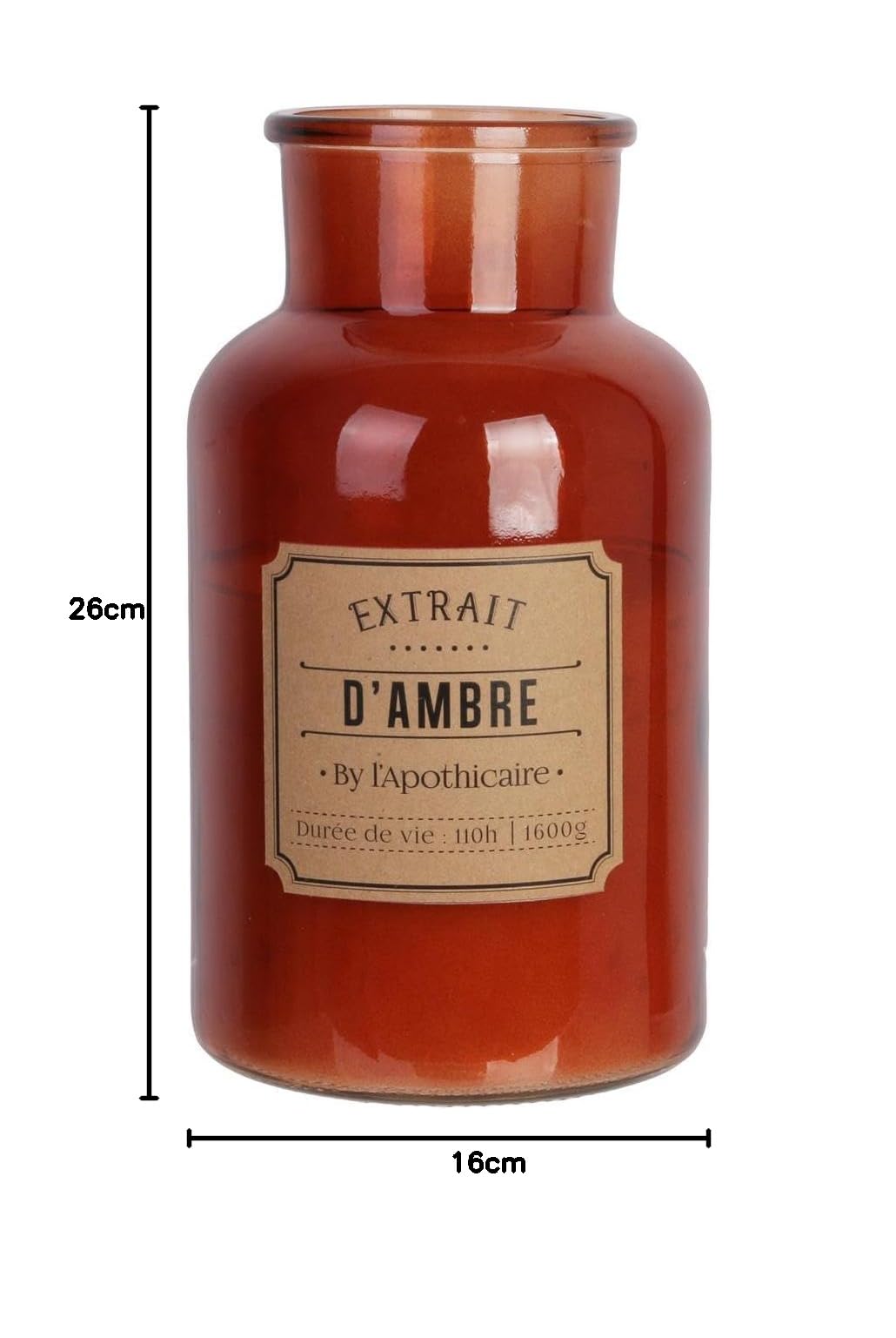 Extra Große Apotheker Duftkerzen – 1 Stück – Amber Duft – Vintage Glas im Apothekerstil – Aromakerzen Geschenkset im Retro Design – Luxus Geschenkidee für Frauen & Männer - Dunkelrosa