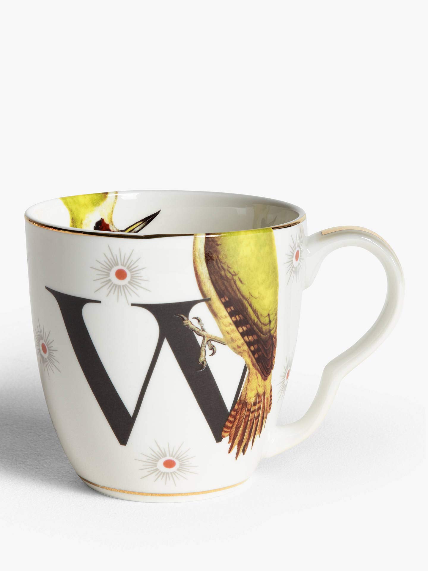 Yvonne Ellen Multicolored Alphabet Mug W, Bone China