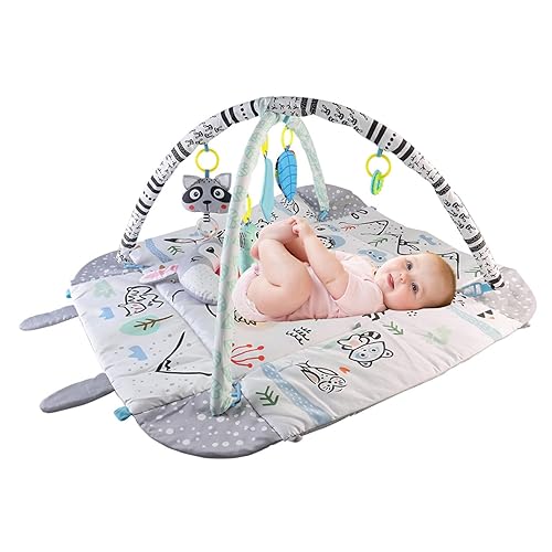 Miniatura 2 de OFTUZ - Tapete de juego para gimnasio para bebé, 5 en 1, tapete de juego lavable para recién nacido a niño, artículos esenciales para bebés con