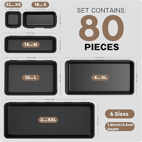 Miniatura 3 de 【Actualizado a 6 tamaños】Organizador de caja de herramientas A-LUGEI,【Se adapta a más de 100 herramientas】Juego de divisores de bandeja de