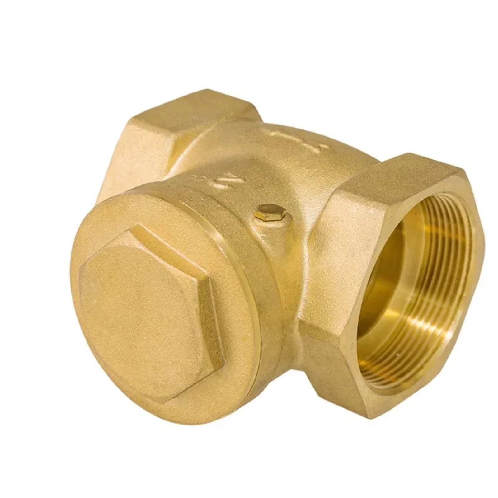 Válvula de retención oscilante de latón con rosca hembra de 1/2", 3/4", 1", 1-1/4", 1-1/2", válvula antirretorno unidireccional, 1 unidad(2)