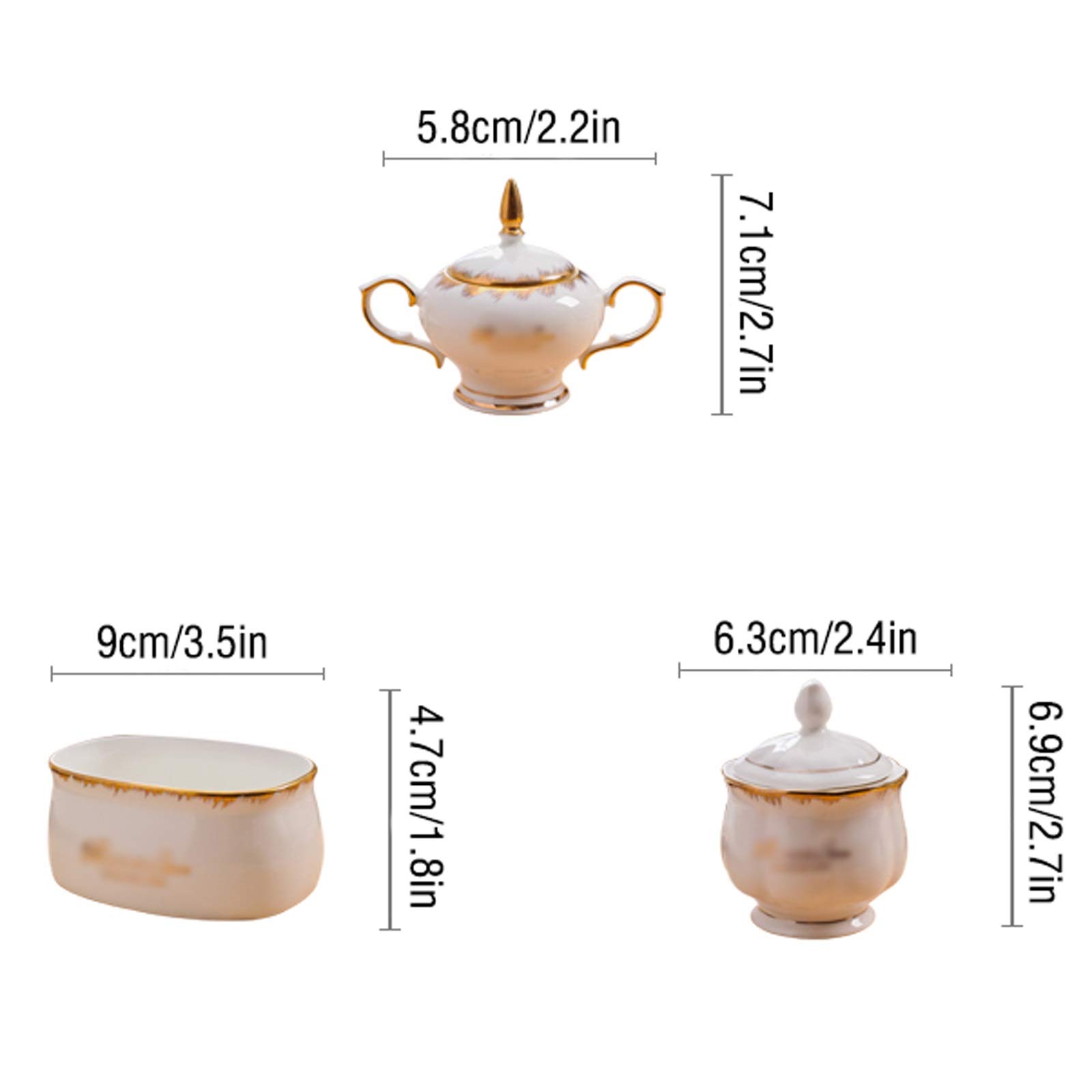 TOMYEUS Cukier Miska Cukrowa Kostka Kawy Cukier Miska Ceramiczna Cukier Miska Z Pokrywką Słoik Do Przechowywania Wyrafinowana i Obfita Cukiernica To Pierwszy Wybór Na Prezenty Cukier Garnek (Kolor: C)