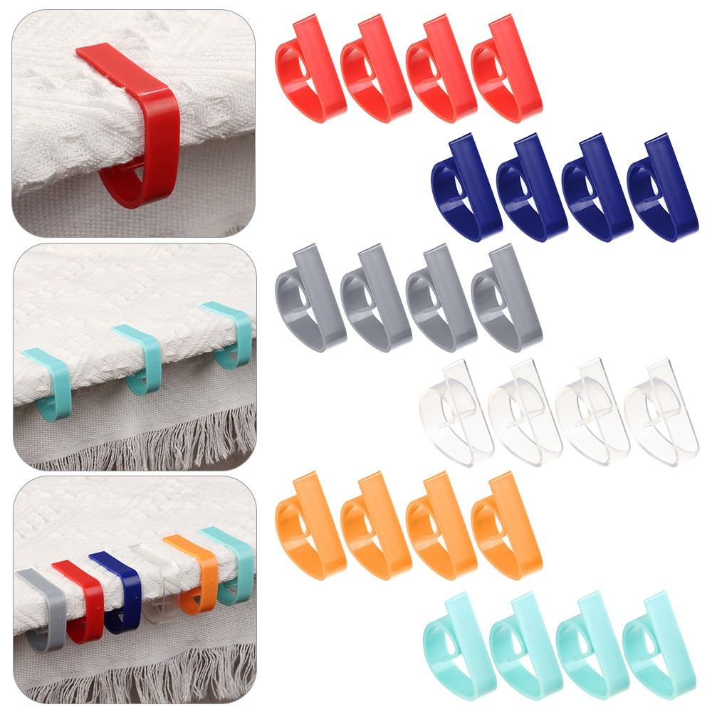 Pinces pour Nappe, Pinces à Nappe Multicolores Pack De 4(Grijs)