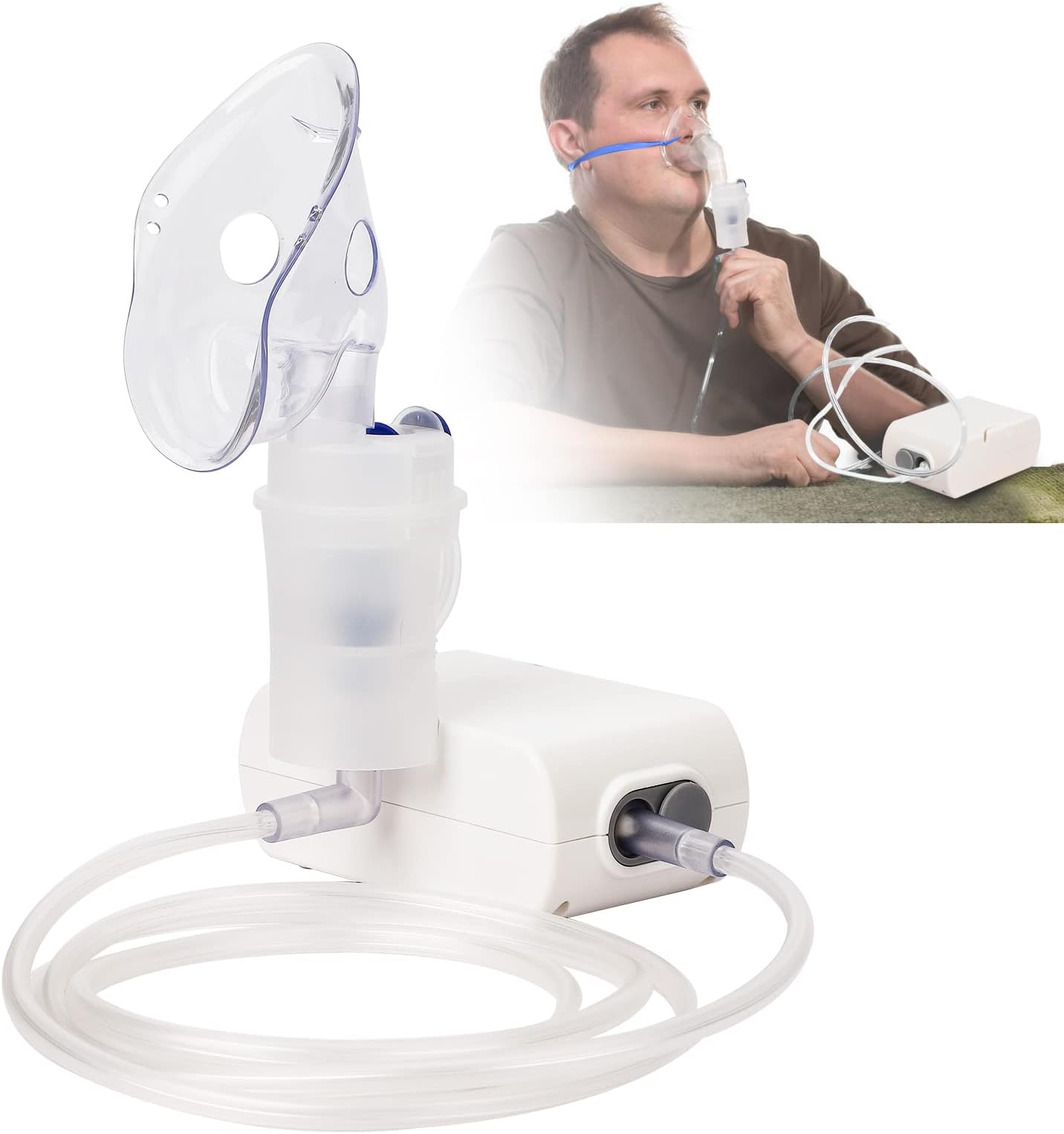 Nebuliser Machine, Compact Compressor nebulizer portable for Adults & Kids, with UK plug