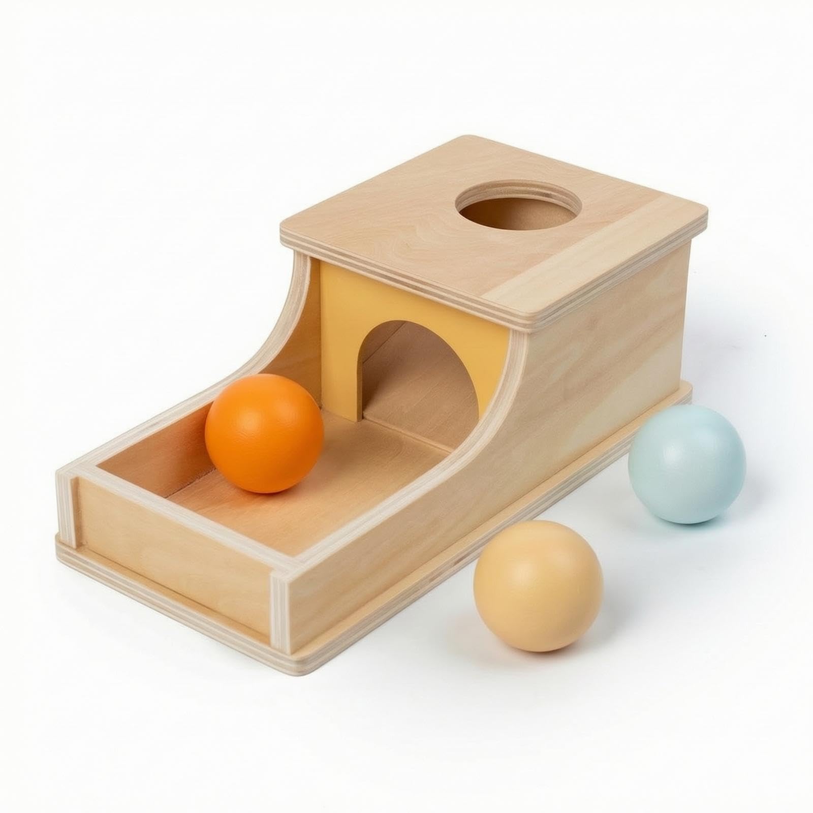 Developmental Toy Fine Motor Object Permanence Box Wooden Shape Sorter for Young Children, Preschoolers, Playroom, Preschool, Daycare Target Box-image-48