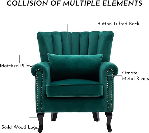 Miniatura 93 de Sillas con brazos de lectura decorativos para sala de estar, dormitorio, sofá esquinero moderno y cómodo de mediados de siglo, silla de club con