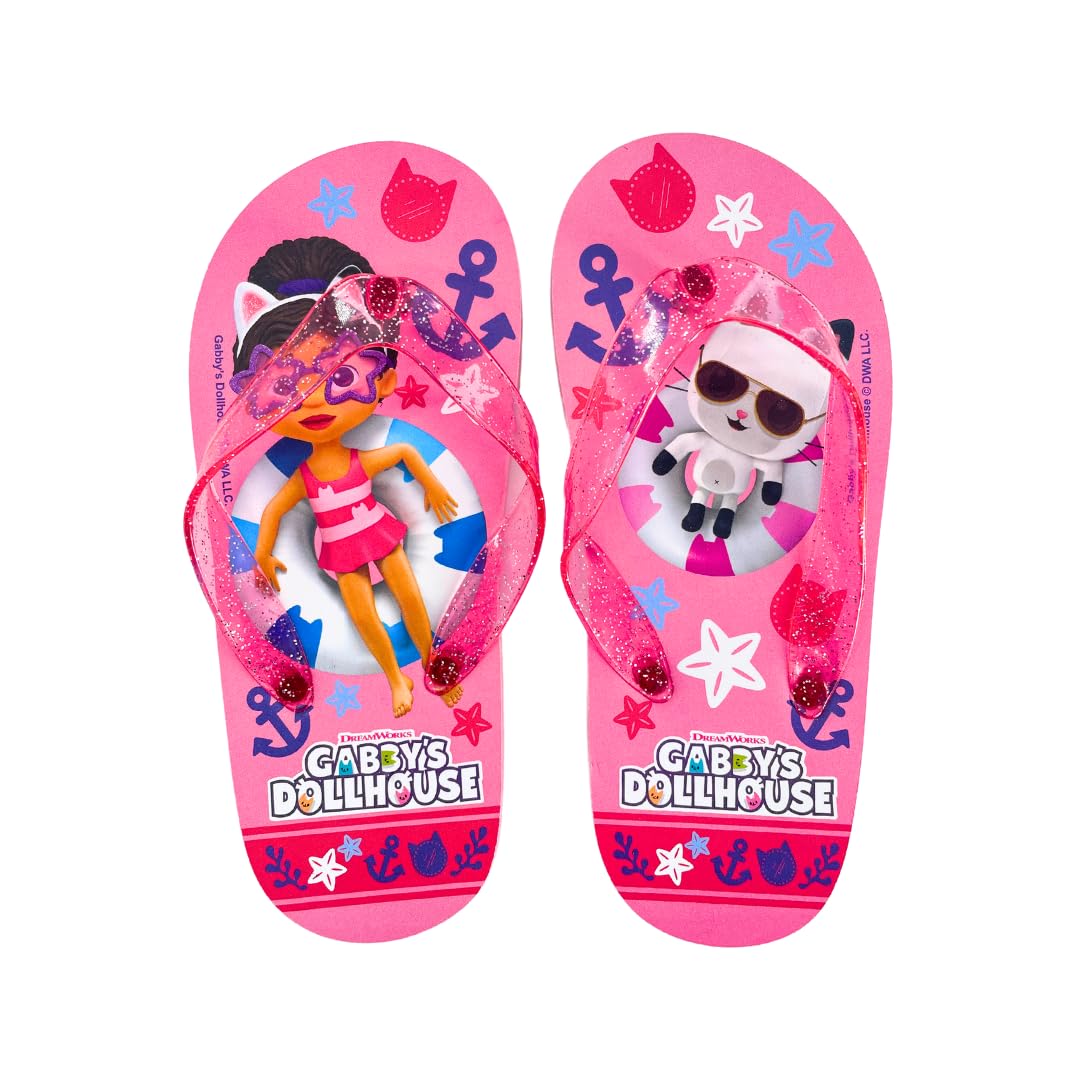 Gabby's Doll House Tongs pour Filles, Gabby et Pandy Paws Sandales D'été Classiques et Légères, Taille EU 23/24