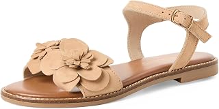 Damen Sandale weiches Feel Me Fußbett Leder Modern