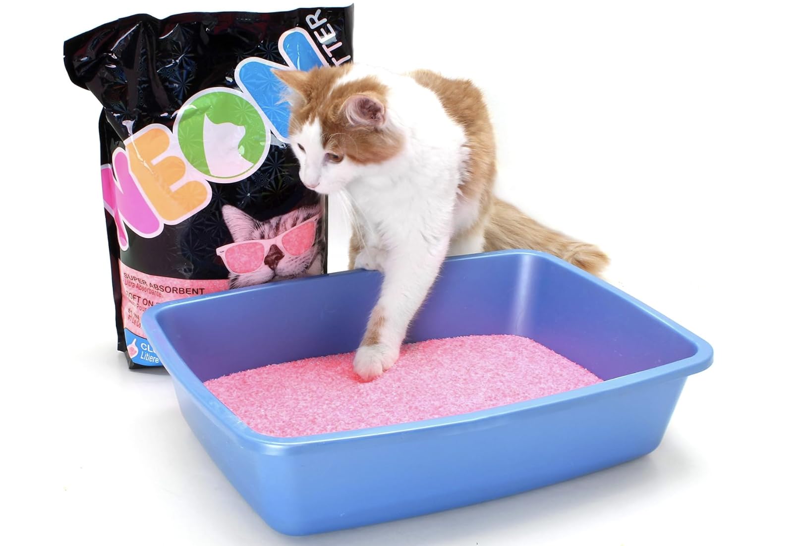 Ultra Pet NEON Pink Cat Litter Clumping Crystals Soft Super Absorbent 4lbs Bag
