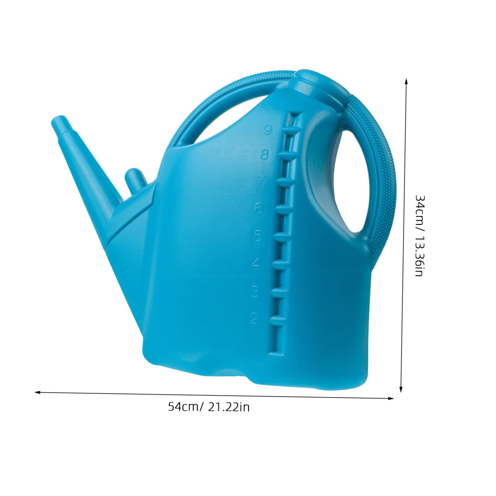 10l Gießkanne aus Kunststoff mit Langem Ausguss für Präzises Gießen | Blau, für Pflanzen und Sukkulenten, Geeignet für Wohnzimmer und Garten