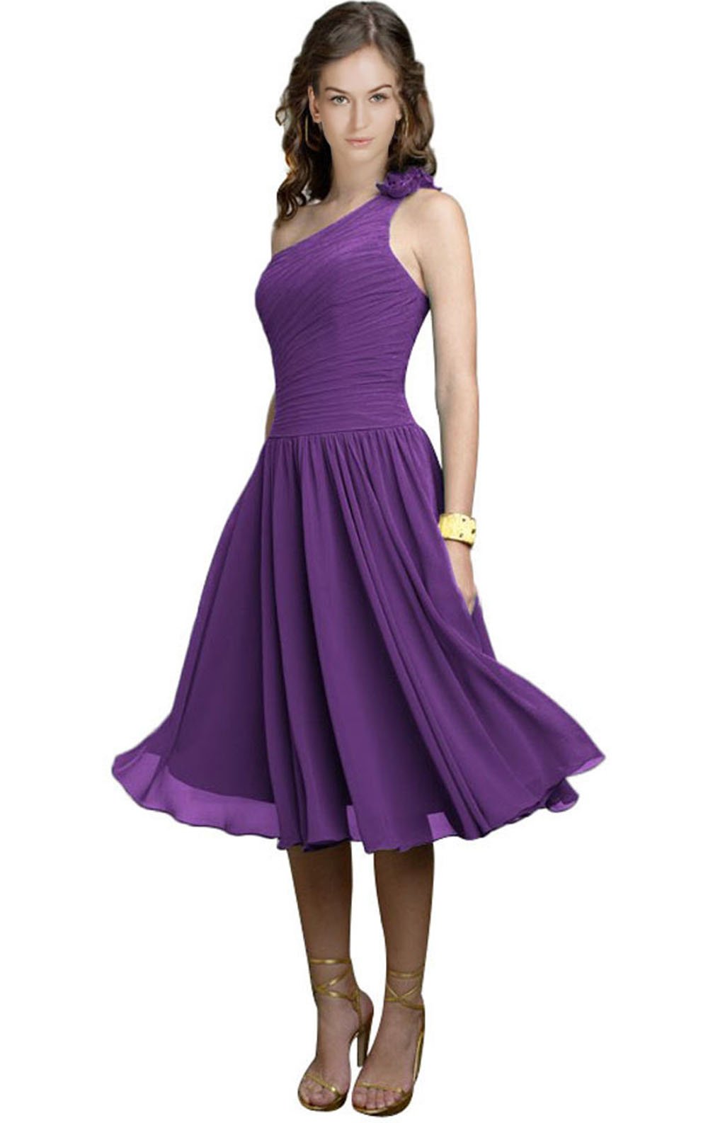 *Maillsa Chiffon One-shoulder Prom Dress C2236