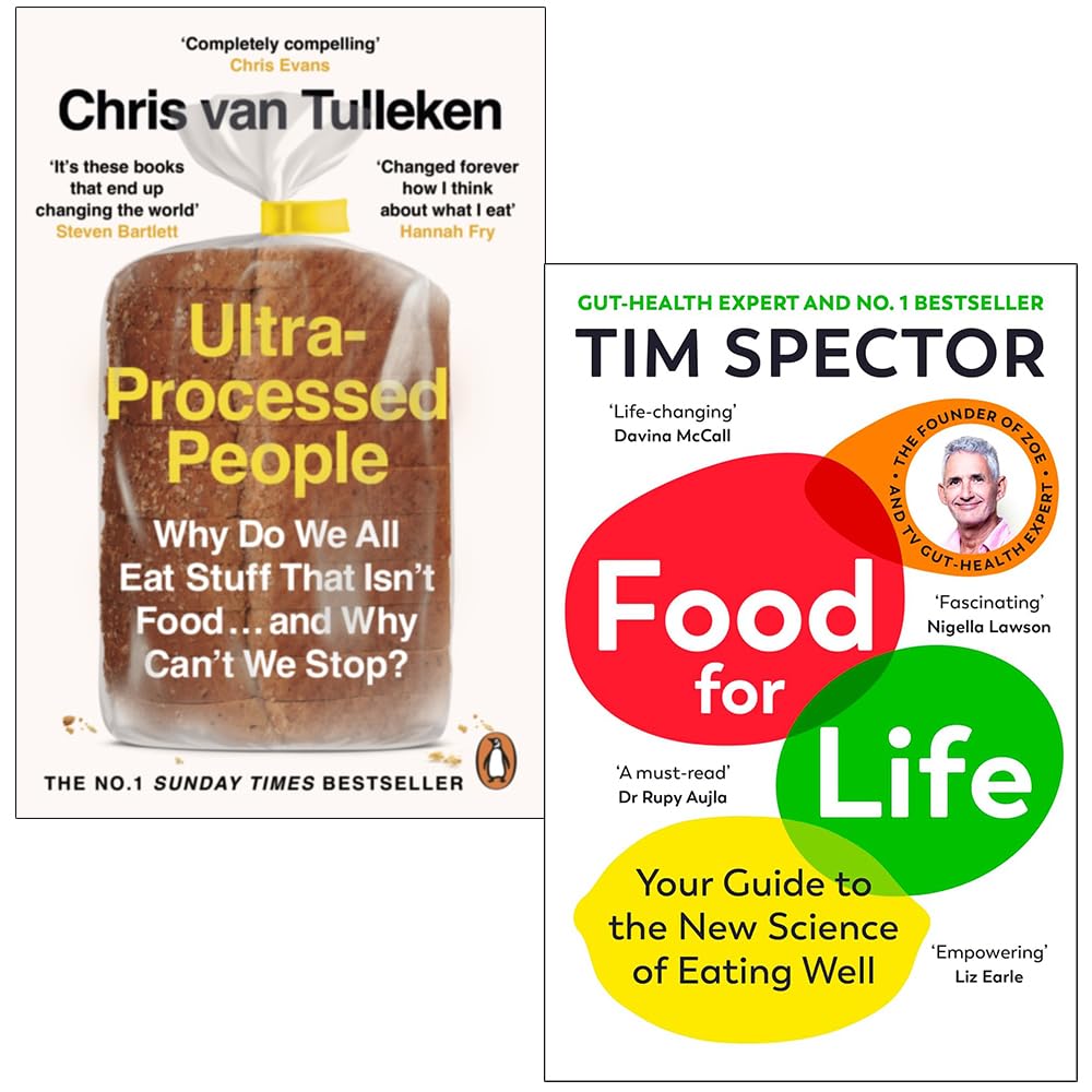 Ultra-Processed People & Food for Life 2 Books Collection Set by Tim Spector, Chris van Tulleken