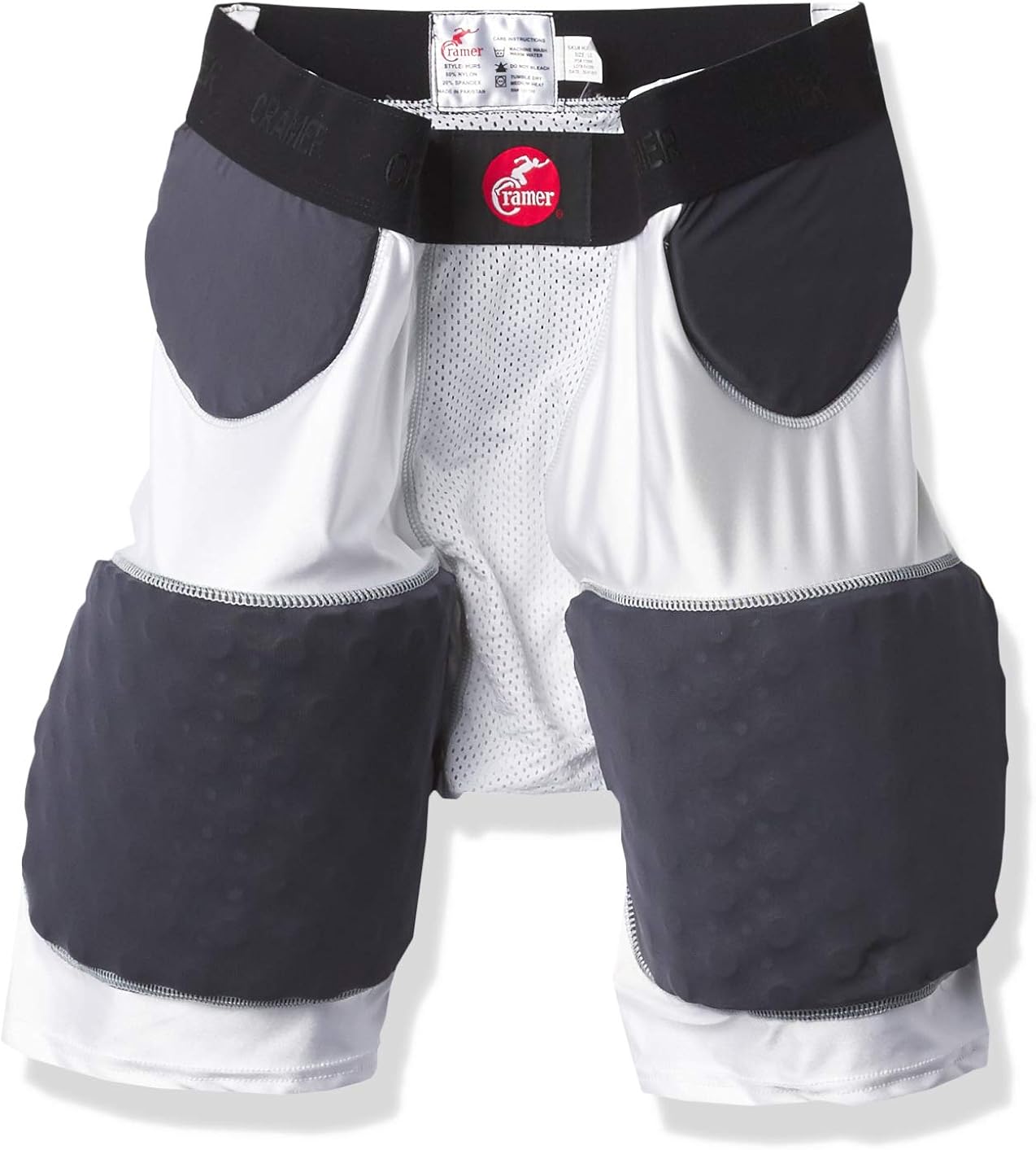 Cramer Hurricane 5 Pad Football Girdle, with Thigh, Hip and Tailbone Pads, Breathable Fabric, Football Gear, Foam Padding for Extra Protection, Football Protection Gear, Football Pant, White, Small : Sports & Outdoors