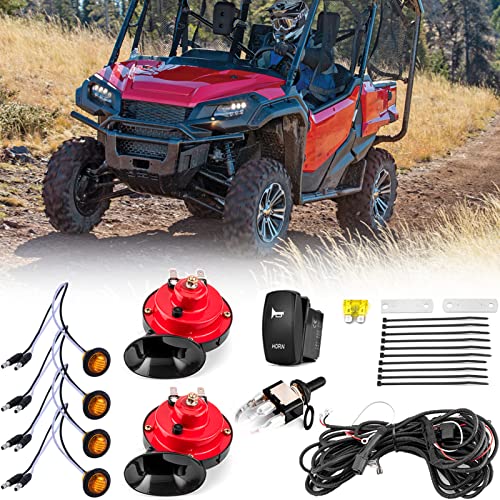 WeiSen UTV Turn Signal Kit with 2 Pack 130DB Horn Kit, Universal Street Legal Turn Signal Blinker Kit with Rocker Switch Compatible with Polaris RZR Ranger Maverick X3 Pioneer Talon by WeiSen - Used condition - US$26.75