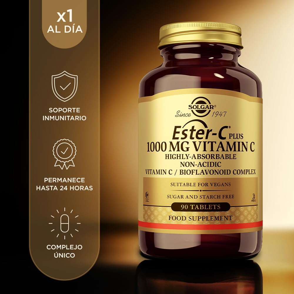 SOLGAR Ester-C Plus 1000mg Vitamina C 90 Comprimidos