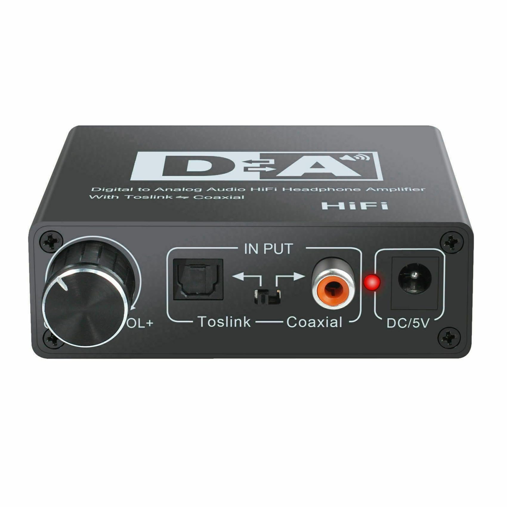 6X Toslink Coaxial ÓPtico Digital de 192 KHz una AnalóGico 3.5Mm Convertidor de Audio de Alta Fidelidad con Spdif
