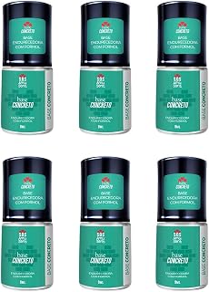 Kit C/ 6 Base Concreto Endurecedora Com Formol 9ml Sos Amusant Hospital das Unhas