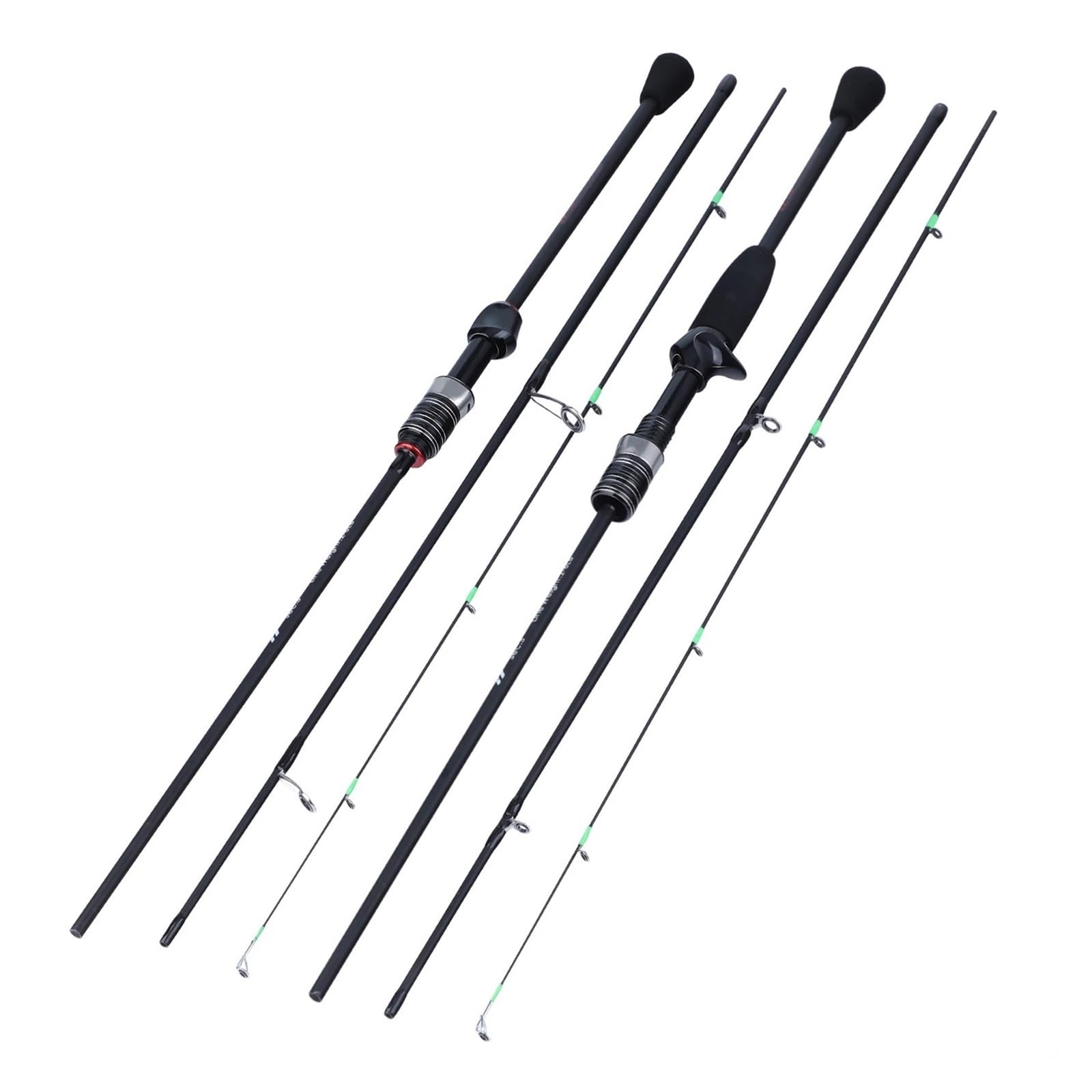 Canne à Pêche Canne à pêche Casting 1.8m Canne à pêche ultralégère en Fiber de Carbone 3 Sections avec poignée EVA Canne à pêche Baitcasting(2.1m - Casting Rod)