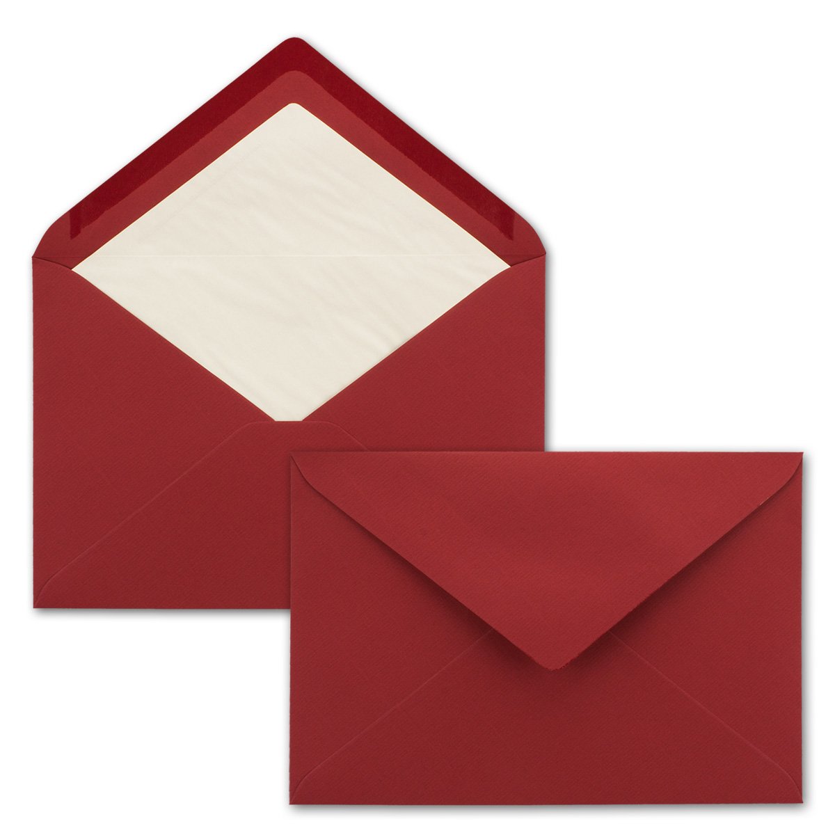 NEUSER PAPIER15x envelopes C5 - dark red - lined with white tissue paper - 110 g/m² - 22.9 x 15.5 cm - wet glue