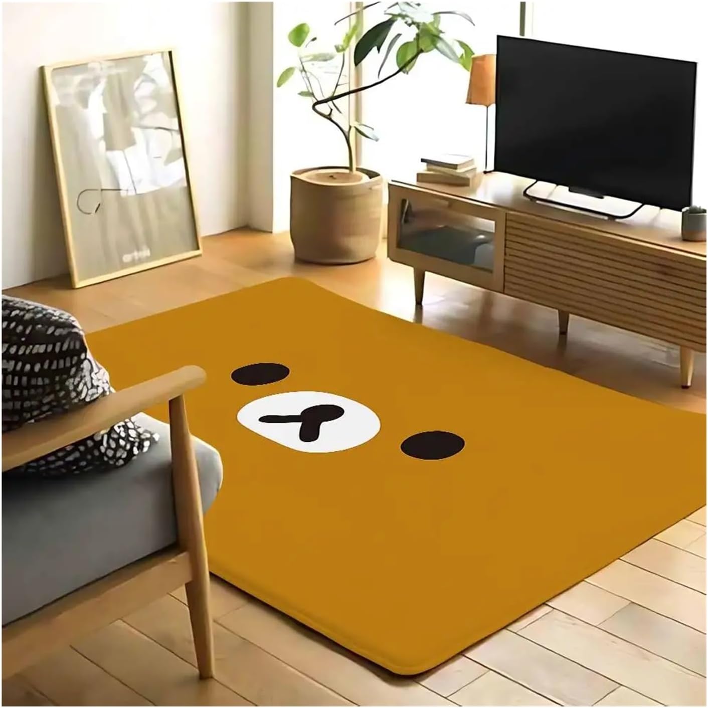 Cartoon Floor Mat Absorbent Dirt-Resistant for Bathroom Door Kitchen Entry Home Use(50x80cm)