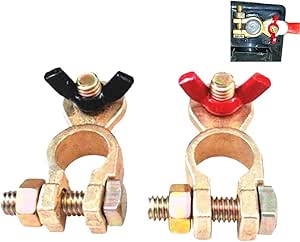 10 Stck. Batterieklemmen Enden Laschen Kupfer Ring Draht Stecker 2