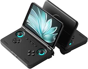 Retroid Pocket Flip 2 Retro Game Console, 5.5&#34; AMOLED 1080P Display, Hall Effect Sticks, 5000mAh Battery, Portable Android Handheld (Black)