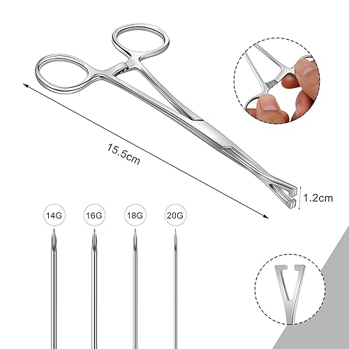 Miniatura 3 de Juego de 2533 piercings de acero inoxidable para nariz, lengua, cartílago, ceja, ombligo, ombligo, cartílago, cejas, ombligo, 2533 unidades, 1833