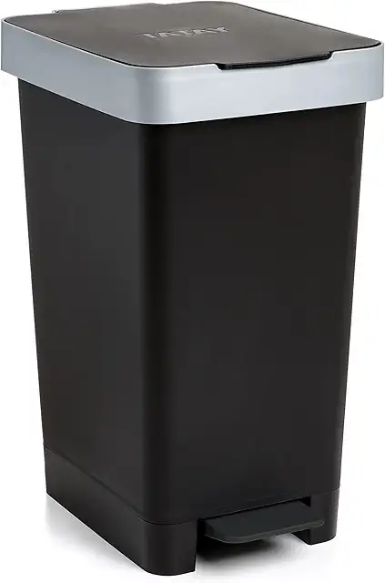 Cubo de Basura Cocina 25L con Pedal - Diseño Compacto y Funcional para Interior y Exterior