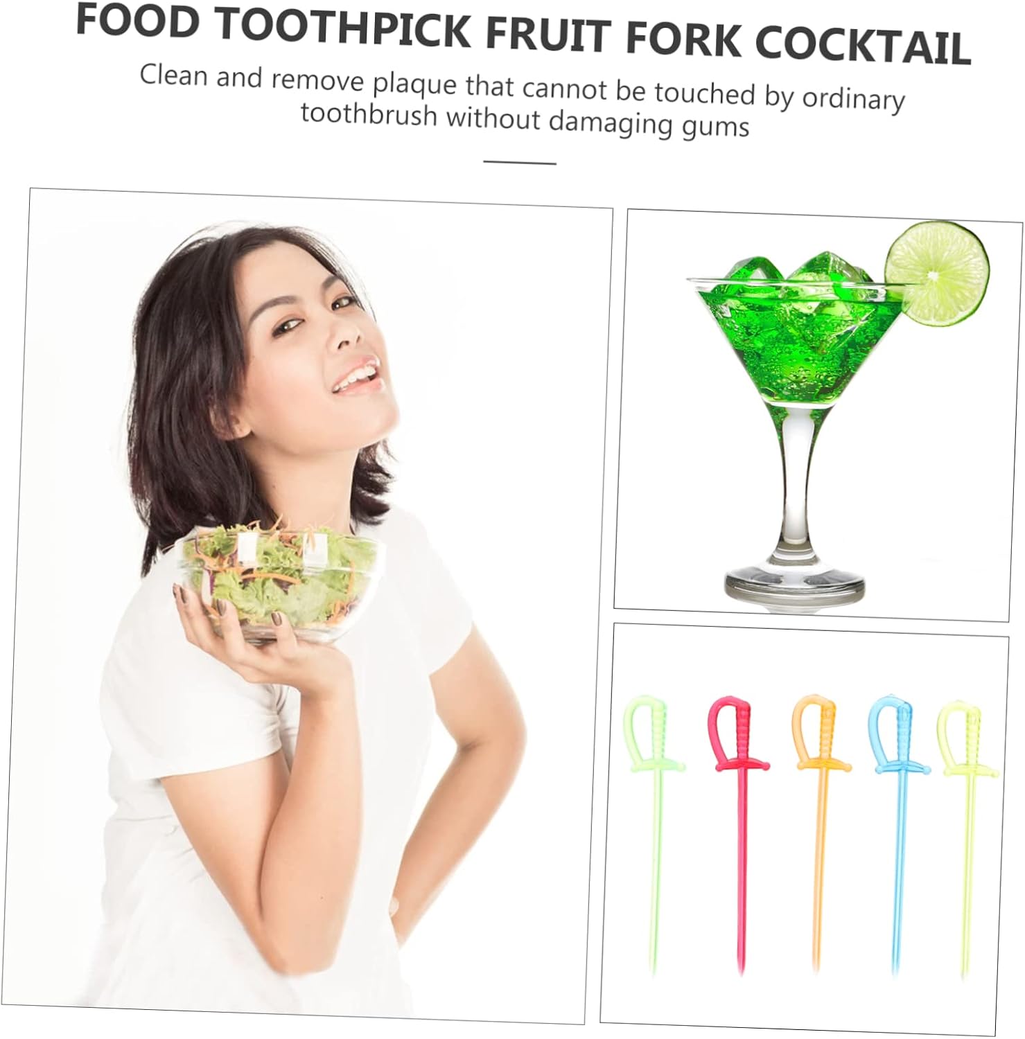 600pcs Plastic Food Picks Cocktail Skewers for Appetizers Colorful Fruit Forks for Parties Easy to Use Toothpicks for Snacks and Cocktails