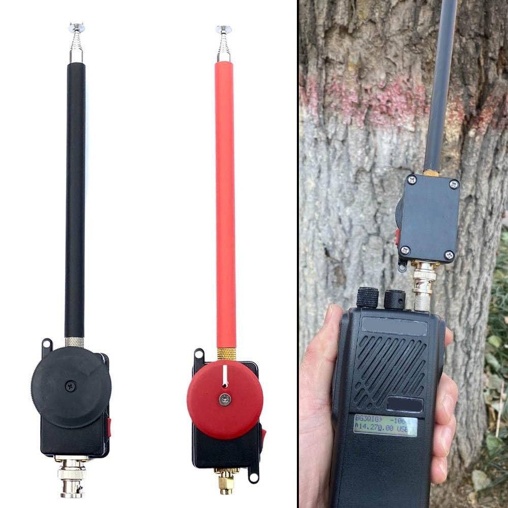 GAWANT V3.0B Antenne portable à ondes courtes 5-30 MHz pour radios QRP avec interface SMA/BNC, tige de 1,4 m pour modes FT8 CW, design étanche (S MA)