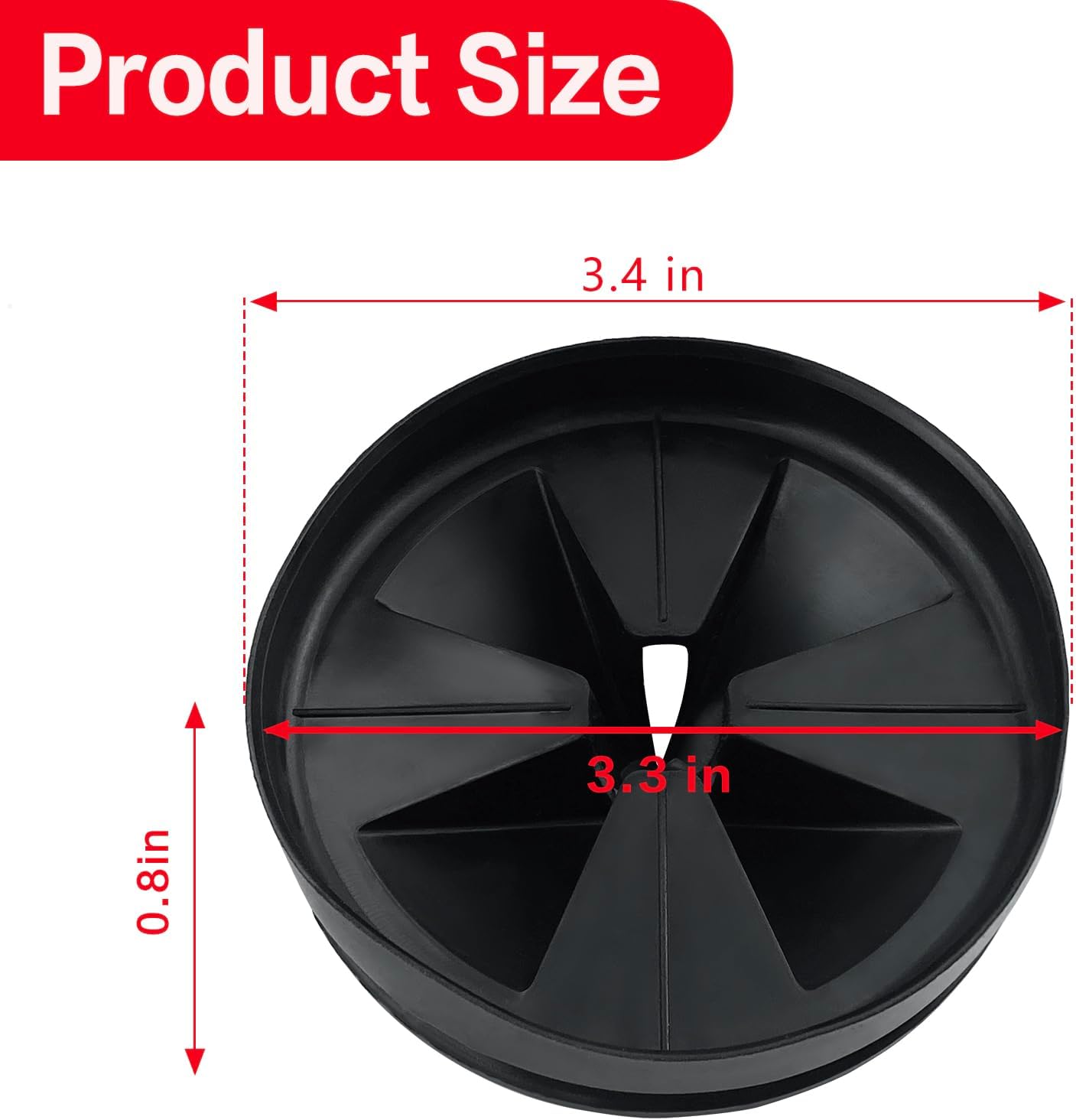 1 Pack Garbage Disposal Splash Guards 3 3/8" Sink Baffle Replacement-Removable Quiet Collar Drain Plugs-Food Waste Disposer Accessories