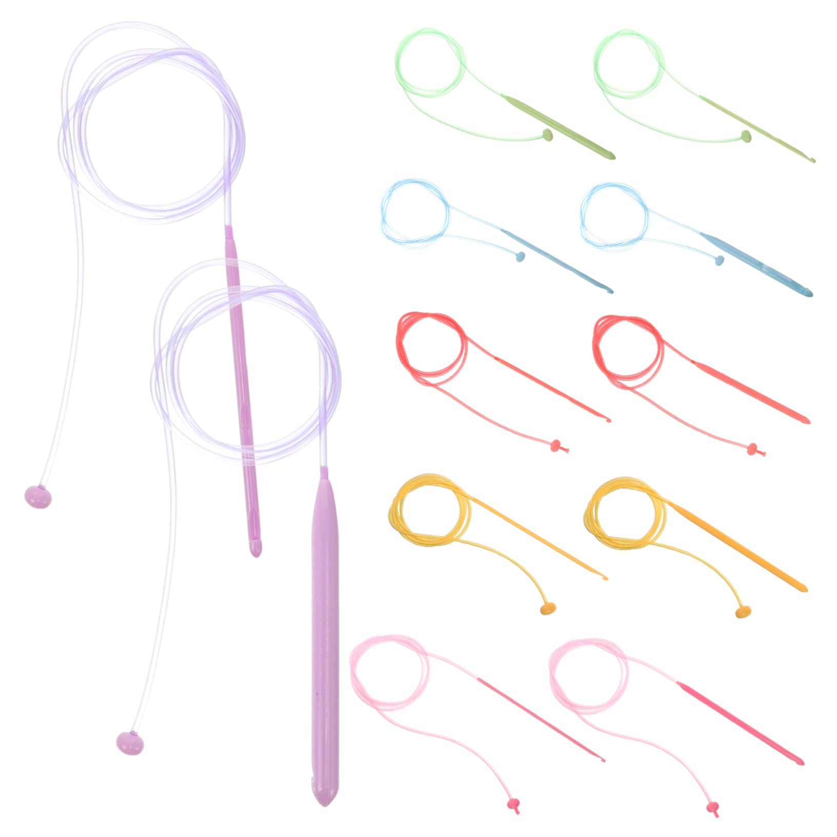 HOODANCOS 36pezzi Uncinetti Per Maglieria e Cucito Ganci Ergonomici Materiale Resistente Per Maglioni e Progetti Di Lavoro Maglia Design Creativo e Comfort Per Mani e Polsi