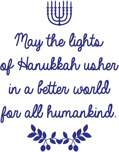Miniatura 4 de Calcomanía de vinilo para pared, con texto en inglés «May the Lights of Hanukkah», 25 x 16 pulgadas, calcomanía inspiradora para la temporada