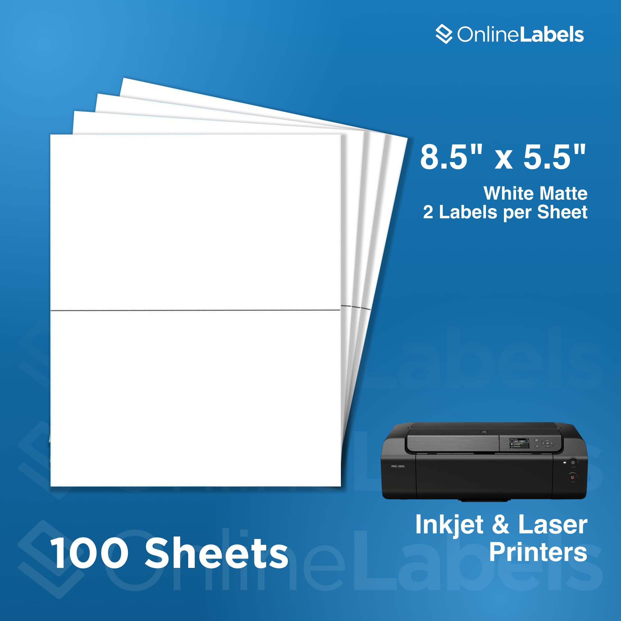 online etichette etichette di spedizione – 21,6 x 14 cm – Stampante a getto d' inchiostro/laser 100 Sheet Pack Infradito colorati estivi, con finte perline