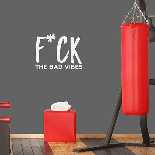 Miniatura 2 de F*ck The Bad Vibes - Calcomanía de vinilo para pared, 16.5 x 22 pulgadas, motivadora, positiva, sarcástica, para adultos, para oficina, cafetería,