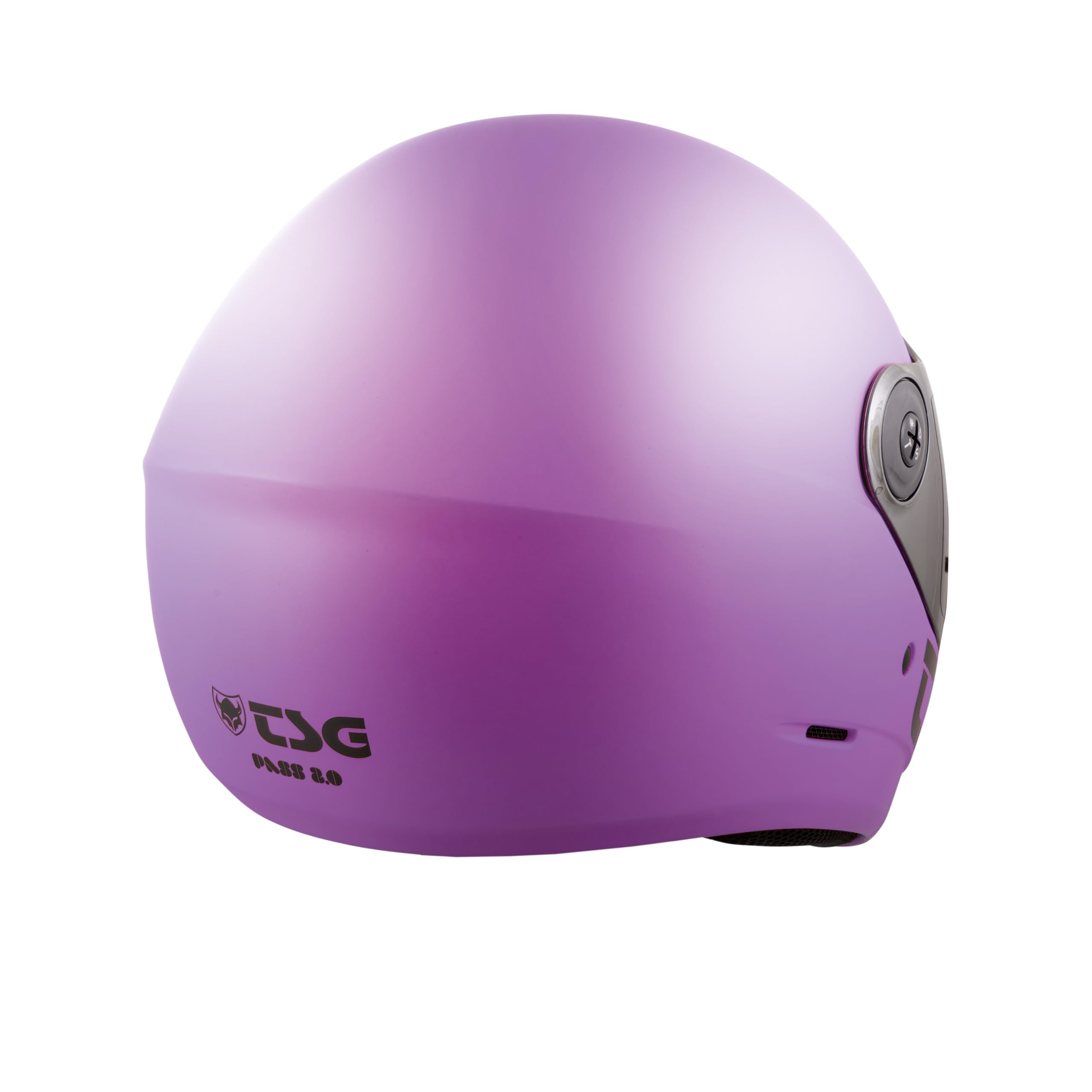 TSG Schutzausrüstung - Helm Pass 2.0 Solid - (+Bonus Visier) Satin Royal Liac S