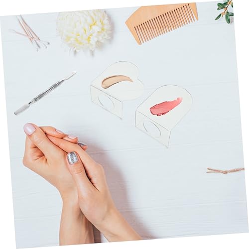 Happyyami Acrylic Makeup Mixing Palette Set 2 Pieces Color Mixing Tray for Liquid Foundation Professional Makeup Tool for Beauty Salon