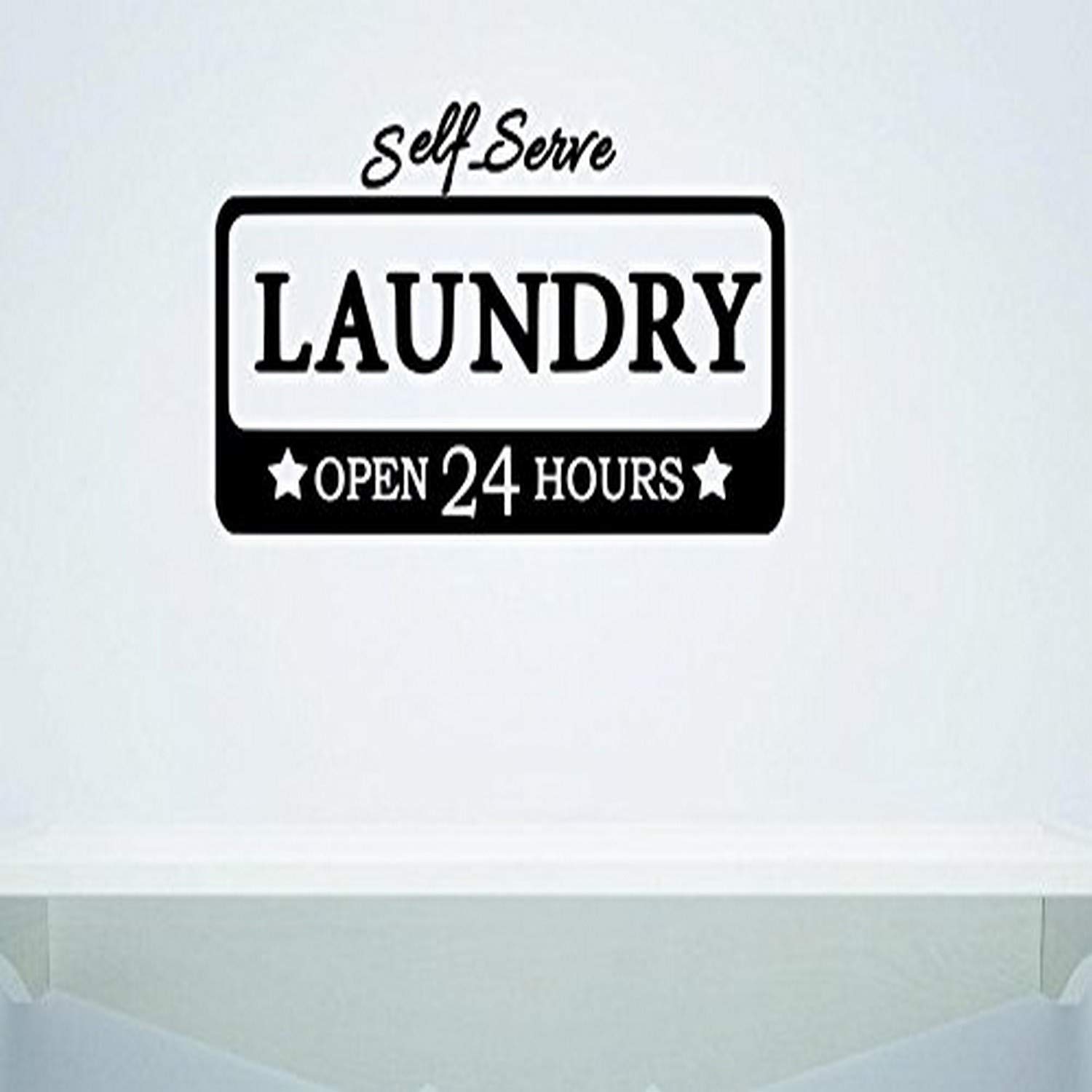 Design with Vinyl Moti 1350 2 Self Serve Laundry Open Sign Housekeepin | amzdealz