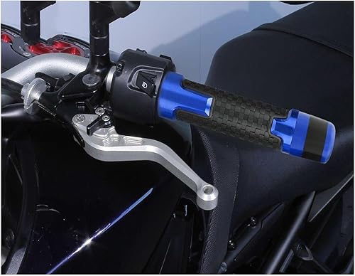 Miniatura 6 de 78" 22mm Motorcycle Handlebar Grips Ends Handle Bar Cap End Plug for Yamaha FZ1FAZER FZ-1 FZ1 FAZER 2006-2016 2015 2014 2013 (Color  Blue)