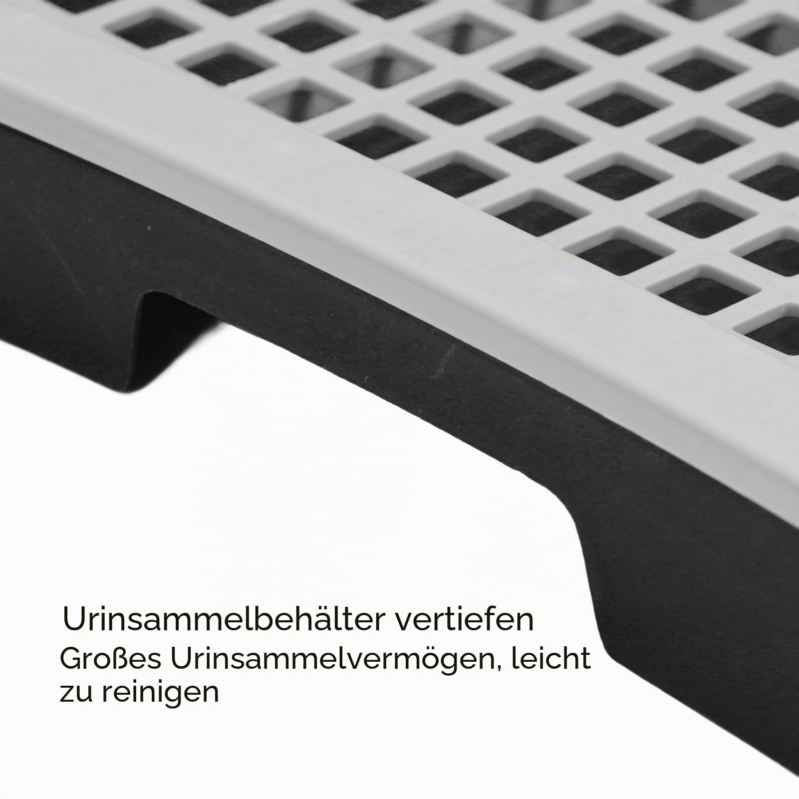 Asixxsix Töpfchen-Trainingstoilette, 51 x 38 x 3.5 cm, für Hunde, Schwarz, Grau, für kleine bis mittelgroße Hunde, Unisex