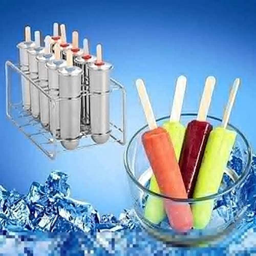 Moldes para paletas de Acero Inoxidable Cepillos para palitos de Helado para el hogar Moldes para Hielo innovadores de Frutas DIY,