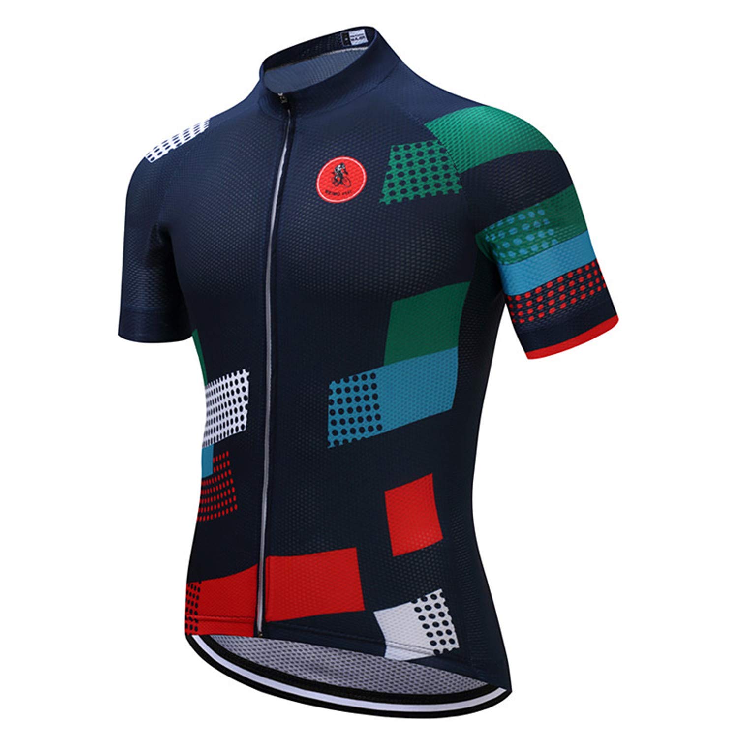 Weimostar Men's Cycling Jerseys Plaid Bike Shirts Short Sleeve Road Biking Jersey for Men Summer Bicycle Wear with 3 Pockets