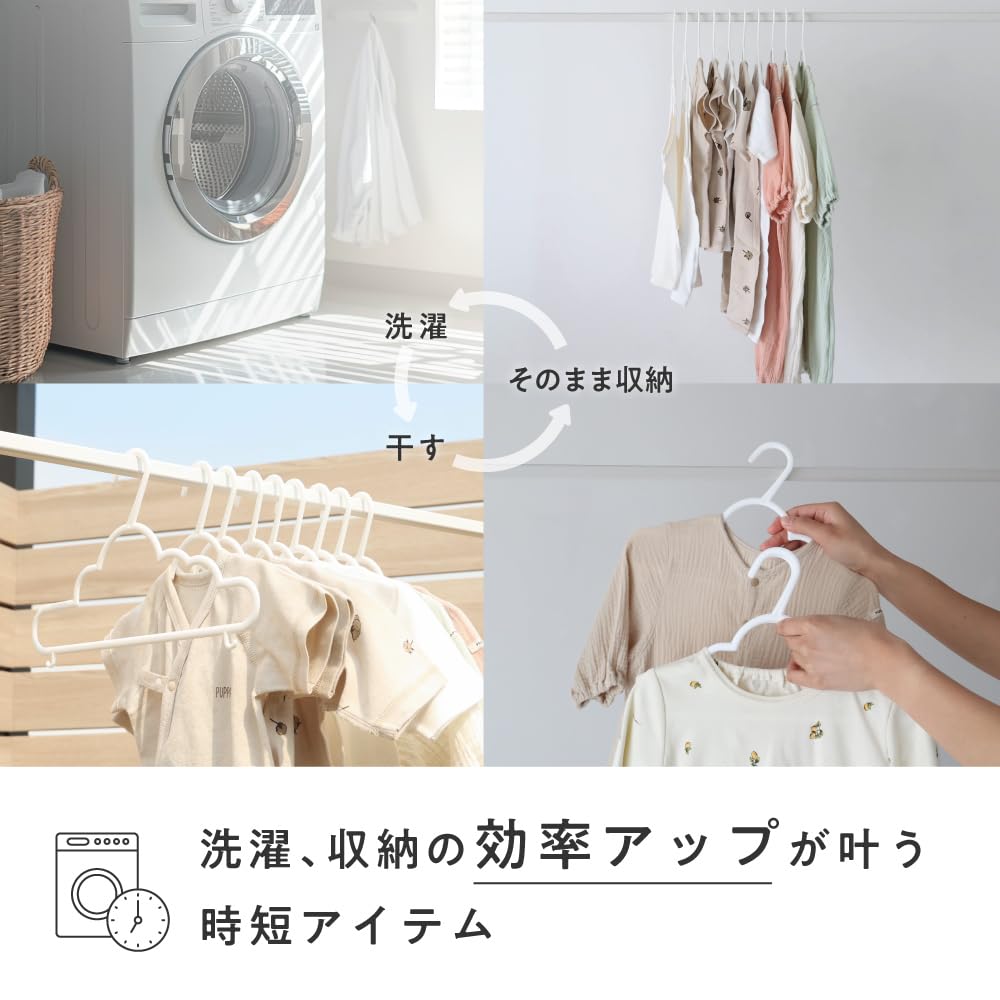 Amazon.co.jp: プッパプーポ ベビー&キッズ ハンガー 15本セット