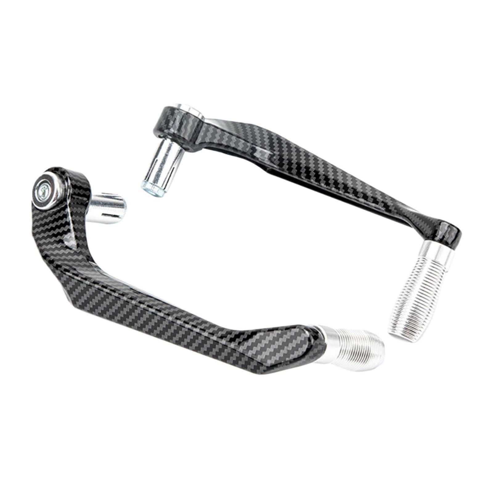 FDYXUMW Motorcycle Handguards Motorcycle Aluminum Alloy Handlebar Brake Clutch Lever Hand Guard Protector Motorbike Moto Handguard(Silver-MTHS01)